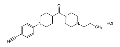 4-(4-(4-propylpiperazine-1-carbonyl)piperidin-1-yl)benzonitrile hydrochloride_799558-76-2