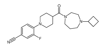 4-(4-(4-cyclobutyl-1,4-diazepane-1-carbonyl)piperidin-1-yl)-3-fluorobenzonitrile_799559-04-9
