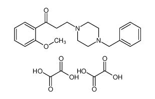 3-(4-benzylpiperazin-1-yl)-1-(2-methoxyphenyl)propan-1-one dioxalate_79961-35-6