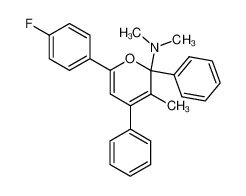 2-Dimethylamino-6-(4-fluor-phenyl)-3-methyl-2,4-diphenyl-2H-pyran_79962-47-3