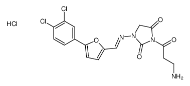 [3-[3-[(E)-[5-(3,4-dichlorophenyl)furan-2-yl]methylideneamino]-2,5-dioxoimidazolidin-1-yl]-3-oxopropyl]azanium,chloride_79962-63-3