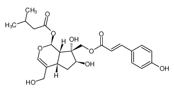 (1S,4aS,6S,7R,7aS)-6,7-dihydroxy-4-(hydroxymethyl)-7-((((E)-3-(4-hydroxyphenyl)acryloyl)oxy)methyl)-1,4a,5,6,7,7a-hexahydrocyclopenta[c]pyran-1-yl 3-methylbutanoate_799764-47-9