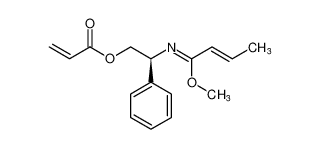 (S)-2-(((1Z,2E)-1-methoxybut-2-en-1-ylidene)amino)-2-phenylethyl acrylate_799764-83-3