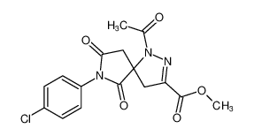 methyl 1-acetyl-7-(4-chlorophenyl)-6,8-dioxo-1,2,7-triazaspiro[4.4]non-2-ene-3-carboxylate_799772-42-2
