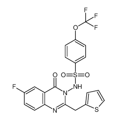 N-(6-fluoro-4-oxo-2-(thiophen-2-ylmethyl)quinazolin-3(4H)-yl)-4-(trifluoromethoxy)benzenesulfonamide_799797-45-8