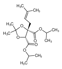 (4S,5R)-2,2-Dimethyl-4-(3-methyl-but-2-enyl)-[1,3]dioxolane-4,5-dicarboxylic acid diisopropyl ester_79980-60-2