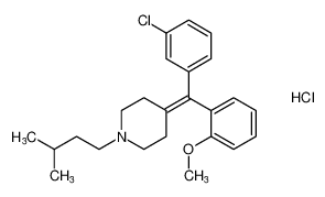 4-((3-chlorophenyl)(2-methoxyphenyl)methylene)-1-isopentylpiperidine hydrochloride_799827-02-4