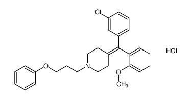 4-((3-chlorophenyl)(2-methoxyphenyl)methylene)-1-(3-phenoxypropyl)piperidine hydrochloride_799827-23-9