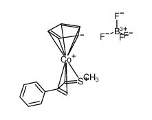 (S-methyl-2-phenylpropenethial)(π-cyclopentadienyl)cobalt tetrafluoroborate_79991-97-2
