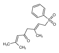 (E)-3,7-dimethyl-5-oxo-2,6-octadien-1-yl phenyl sulfone_79998-93-9