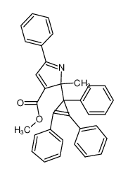 2-methyl-3-(1,2,3-triphenylcyclopropenyl)-3-carbomethoxy-5-phenyl-2H-pyrrole_79998-97-3