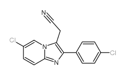 2-[6-chloro-2-(4-chlorophenyl)imidazo[1,2-a]pyridin-3-yl]acetonitrile_82626-72-0