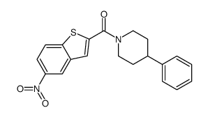 (5-nitro-1-benzothiophen-2-yl)-(4-phenylpiperidin-1-yl)methanone_832102-96-2