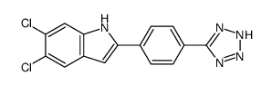 5,6-dichloro-2-[4-(2H-tetrazol-5-yl)phenyl]-1H-indole_835595-09-0