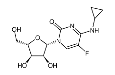 4-(CYCLOPROPYLAMINO)-5-FLUORO-1-β-L-RIBOFURANOSYLPYRIMIDINONE_842119-99-7