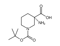 (3S)-3-amino-1-[(2-methylpropan-2-yl)oxycarbonyl]piperidine-3-carboxylic acid_862372-92-7