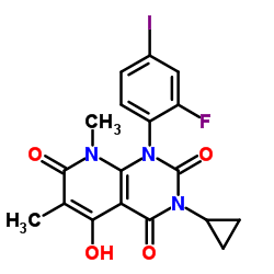 3-cyclopropyl-1-(2-fluoro-4-iodophenyl)-5-hydroxy-6,8-dimethylpyrido[2,3-d]pyrimidine-2,4,7(1H,3H,8H)-trione_871700-24-2