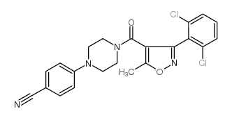 Benzonitrile, 4-[4-[[3-(2,6-dichlorophenyl)-5-methyl-4-isoxazolyl]carbonyl]-1-piperazinyl]_883042-07-7