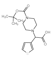 2-[4-[(2-methylpropan-2-yl)oxycarbonyl]piperazin-1-yl]-2-thiophen-3-ylacetic acid_885274-75-9