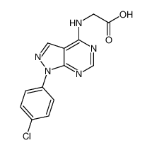 2-[[1-(4-chlorophenyl)pyrazolo[3,4-d]pyrimidin-4-yl]amino]acetic acid_89454-07-9