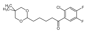1-(2-chloro-4,5-difluorophenyl)-5-(5,5-dimethyl-1,3-dioxan-2-yl)pentan-1-one_898757-35-2