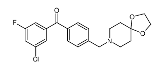 (3-chloro-5-fluorophenyl)-[4-(1,4-dioxa-8-azaspiro[4.5]decan-8-ylmethyl)phenyl]methanone_898758-22-0