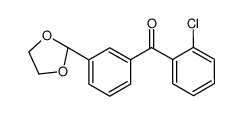 (2-chlorophenyl)-[3-(1,3-dioxolan-2-yl)phenyl]methanone_898759-25-6