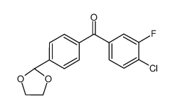 (4-chloro-3-fluorophenyl)-[4-(1,3-dioxolan-2-yl)phenyl]methanone_898760-37-7