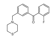 (2-fluorophenyl)-[3-(thiomorpholin-4-ylmethyl)phenyl]methanone_898763-40-1