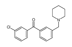 (3-chlorophenyl)-[3-(piperidin-1-ylmethyl)phenyl]methanone_898792-96-6