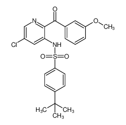 4-(tert-butyl)-N-(5-chloro-2-(3-methoxybenzoyl)pyridin-3-yl)benzenesulfonamide_899422-75-4