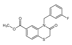 methyl 4-(3-fluorobenzyl)-3-oxo-3,4-dihydro-2H-benzo[b][1,4]thiazine-6-carboxylate_899423-87-1