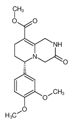 (S)-6-(3,4-dimethoxyphenyl)-3-oxo-2,3,4,6,7,8-hexahydro-1H-pyrido[1,2-a]pyrazine-9-carboxylic acid methyl ester_899434-37-8