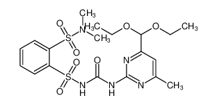 N1-((4-(diethoxymethyl)-6-methylpyrimidin-2-yl)carbamoyl)-N2,N2-dimethylbenzene-1,2-disulfonamide_89949-33-7
