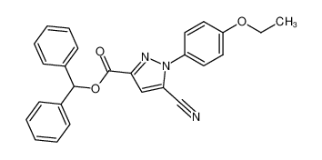 diphenylmethyl 5-cyano-1-(p-ethoxyphenyl)-1H-pyrazole-3-carboxylate_899796-62-4