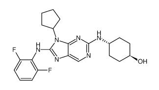 (1r,4r)-4-((9-cyclopentyl-8-((2,6-difluorophenyl)amino)-9H-purin-2-yl)amino)cyclohexan-1-ol_899802-14-3