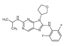 (R)-N8-(2,6-difluorophenyl)-N2-isopropyl-9-(tetrahydrofuran-3-yl)-9H-purine-2,8-diamine_899805-48-2