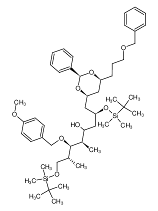 (2S,5R,6R,7R)-1-[(2S,4S,6S)-6-(3-Benzyloxy-propyl)-2-phenyl-[1,3]dioxan-4-yl]-2,8-bis-(tert-butyl-dimethyl-silanyloxy)-6-(4-methoxy-benzyloxy)-5,7-dimethyl-octan-4-ol_899827-95-3
