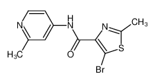 5-bromo-2-methyl-thiazole-4-carboxylic acid (2-methyl-pyridin-4-yl)-amide_899898-68-1