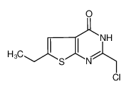 2-(chloromethyl)-6-ethyl-3H-thieno[2,3-d]pyrimidin-4-one_91225-68-2