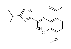 N-(6-acetyl-2-chloro-3-methoxyphenyl)-4-propan-2-yl-1,3-thiazole-2-carboxamide_923289-37-6