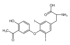 (2S)-3-[4-(3-acetyl-4-hydroxyphenoxy)-3,5-diiodophenyl]-2-aminopropanoic acid_93800-43-2