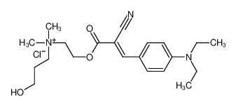 2-[(E)-2-cyano-3-[4-(diethylamino)phenyl]prop-2-enoyl]oxyethyl-(3-hydroxypropyl)-dimethylazanium,chloride_93981-79-4