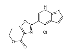 Ethyl 5-(4-chloro-1H-pyrrolo[2,3-b]pyridin-5-yl)-1,2,4-oxadiazole -3-carboxylate_944123-59-5