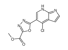 Methyl 5-(4-chloro-1H-pyrrolo[2,3-b]pyridin-5-yl)-1,3,4-oxadiazol e-2-carboxylate_944123-60-8