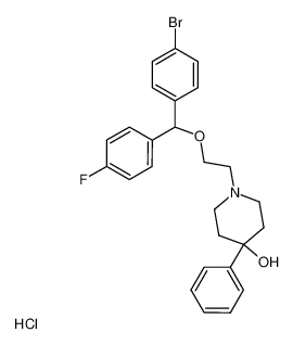 1-{2-[(4-Bromo-phenyl)-(4-fluoro-phenyl)-methoxy]-ethyl}-4-phenyl-piperidin-4-ol; hydrochloride_96122-80-4