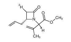 methyl 2-((2R)-2-allyl-4-oxoazetidin-1-yl-3-d)-3-methylbut-3-enoate-2-d_96124-68-4