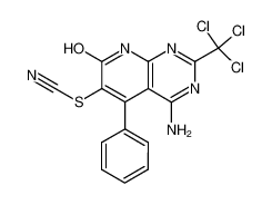 4-Amino-5-phenyl-6-thiocyanato-2-trichloromethyl-pyrido[2,3-d]pyrimidin-7-ol_96127-32-1
