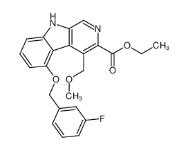 5-(3-fluorobenzyloxy)-4-methoxymethyl-β-carboline-3-carboxylic acid ethyl ester_96136-95-7