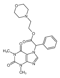 (1,3-dimethyl-2,6-dioxo-1,2,3,6-tetrahydro-purin-7-yl)-phenyl-acetic acid 2-morpholin-4-yl-ethyl ester_96170-64-8